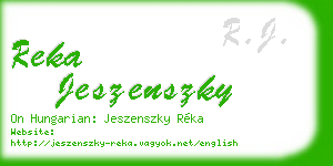 reka jeszenszky business card